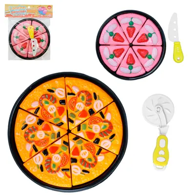 KIT COZINHA INFANTIL COM PIZZA + ESPATULA E FORMA ASSADEIRA COM VELCRO LANCHE DIVERTIDO 8 PECAS