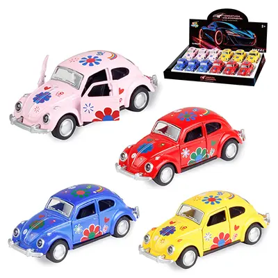 CARRO DE METAL FUSCA A FRICCAO PULL BACK MINIATURA COLECIONAVEL DP PLAY