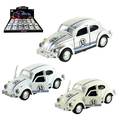 CARRO DE METAL FUSCA 53 A FRICCAO PULL BACK MINIATURA COLECIONAVEL DP PLAY