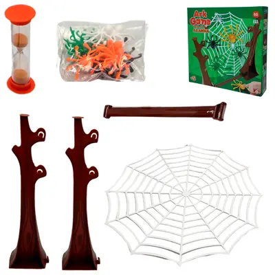 ARK GAME TEIA DA ARANHA COM 16 ARANHAS + AMPULHETA E ACESSORIOS 21 PECAS