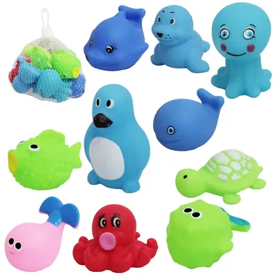 KIT ANIMAL BICHINHOS DE VINIL COM SOM ANIMAIS MARINHO HORA DO BANHO 10 PECAS NA REDE