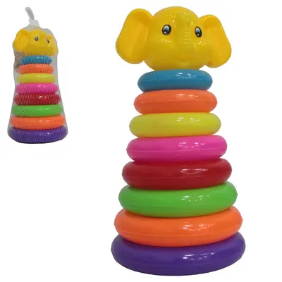 ELEFANTE ARGOLAS DIDATICO EDUCATIVO MONTA E DESMONTA DE PLASTICO 16X8,5CM
