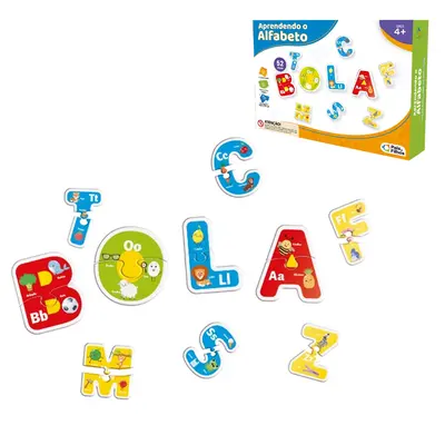 JOGO APRENDENDO O ALFABETO COM 52 PECAS