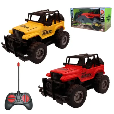 CARRO COM CONTROLE REMOTO SEM FIO JEEP MAX SPEED AVENTURA 7 FUNCOES COM LUZ A PILHA