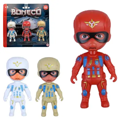 BONECO NINJA COM 3 PECAS