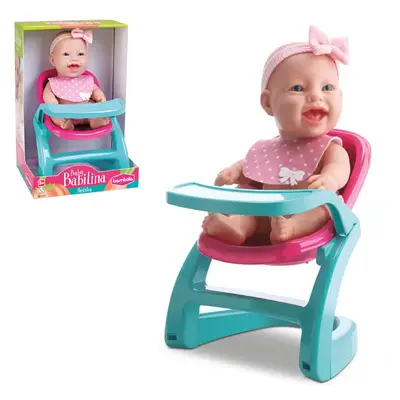 BONECA MINI BABY BABILINA PAPINHA NA CADEIRINHA