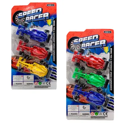 CARRO FORMULA 1 SPEED RACER RODA LIVRE CRT COM 3 PECAS