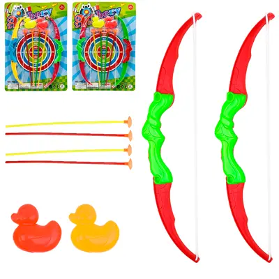 ARCO E FLECHA DUPLA COM 4 VENTOSAS + 2 PATOS