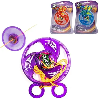 BRINQUEDO GIRO RAPIDO A CORDA SUPER DIVERTIDO COM LUZ COLORS NA CARTELA