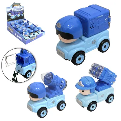 CARRO A FRICCAO COM BONECO MILITARY NAVY 11X11X6CM DP PLAY