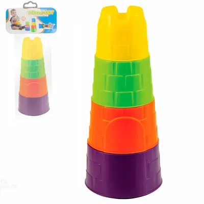 PIRAMIDE TORRE BABY DIDATICO EDUCATIVO MONTA E DESMONTA