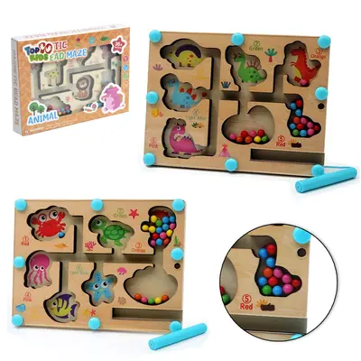 JOGO LABIRINTO DE MADEIRA ANIMAL / DINOSAUR / OCEAN TOP KIDS