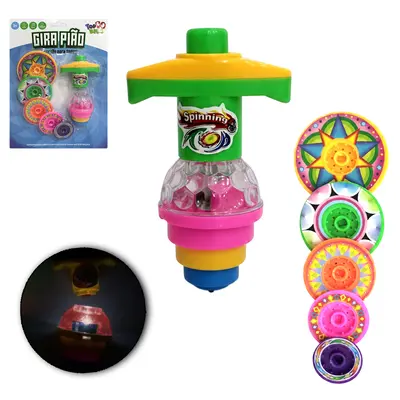 LANCA DISCO COM 5 DISCOS + PIAO COM LUZ GIRA PIAO TOP KIDS
