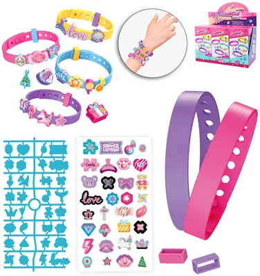 KIT BELEZA / BIJUTERIA INFANTIL COM 2 PULSEIRAS + ACESSORIOS LINDA BELL BEAUTY JOALHERIA 68 PECAS DP PLAY