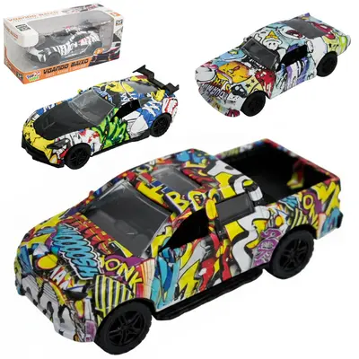 CARRO DE METAL GRAFITADO A FRICCAO PULL BACK VOANDO BAIXO TOP KIDS