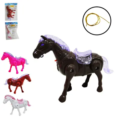 CAVALO COM MOVIMENTO + ACESSORIO + SOM E LUZ COLORS A PILHA NA SOLAPA