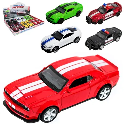 CARRO DE METAL A FRICCAO PULL BACK OPERACAO PERIGO TOP KIDS 12X5,5X3,5CM DP PLAY