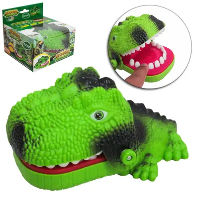 BRINQUEDO MORDIDA MALUCA / MORDE DEDO DINOSSAURO TOP KIDS 14,5X9,5X7CM
