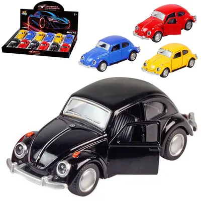 CARRO DE METAL FUSCA A FRICCAO PULL BACK MINIATURA COLECIONAVEL DP PLAY