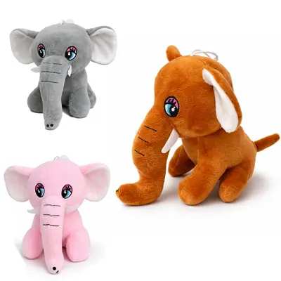 ELEFANTE DE PELUCIA COM VENTOSA 19X19X17CM