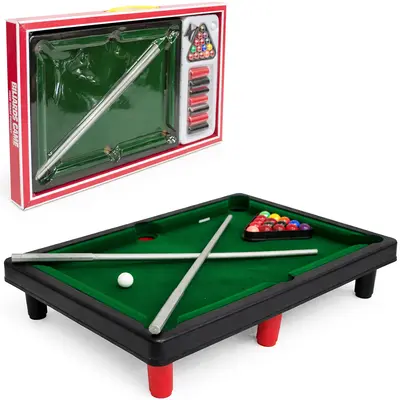 MESA DE SINUCA / BILHAR BILLIARDS GAME COM ACESSORIOS 26 PECAS 33X24X6,5CM