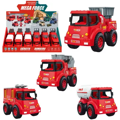 CAMINHAO BOMBEIRO A FRICCAO PULL BACK MEGA FORCE DP PLAY