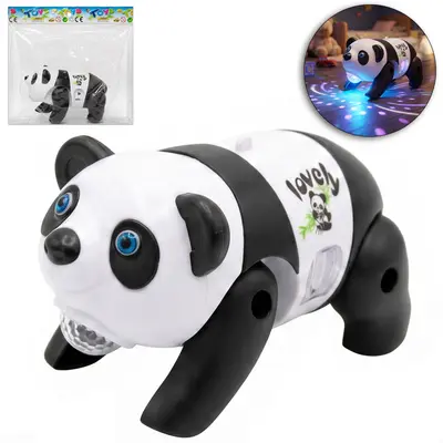 PANDA COM MOVIMENTO + SOM + LUZ E CORDAO SK TOYS A PILHA