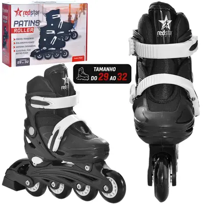 PATINS UNISSEX ROLLER AJUSTAVEL COM FREIO TAMANHO 29-32