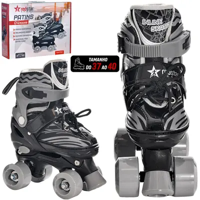 PATINS UNISSEX AJUSTAVEL COM FREIO TAMANHO 37-40