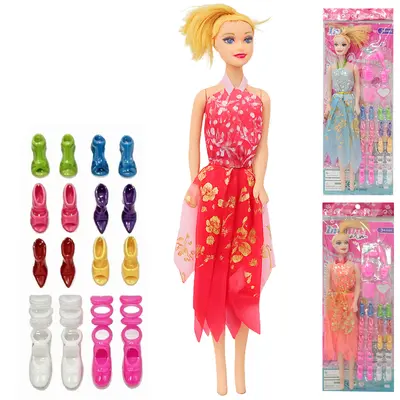 BONECA INFINITE CHARM TROCA CALCADO + PENTE E ACESSORIOS 22 PECAS