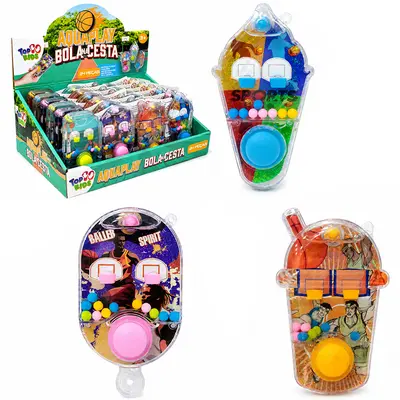 AQUAPLAY JOGO DE BASQUETE BOLA NA CESTA TOP KIDS 10,5X5,5CM DP PLAY