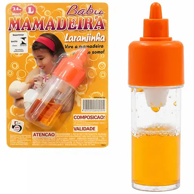 MAMADEIRA MAGICA PARA BONECA COM SUQUINHO DE LARANJA