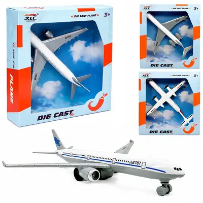 AVIAO DE METAL A FRICCAO PULL BACK DIE CAST 19,5X16,5X5CM