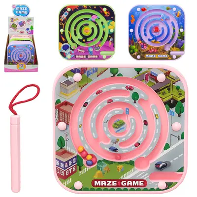 JOGO LABIRINTO MAGNETICO COM CANETA MAZE GAME 13X13CM DP PLAY