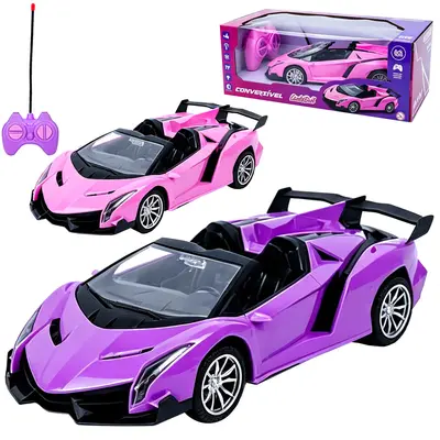 CARRO COM CONTROLE REMOTO SEM FIO CONVERSIVEL LINDA BELL 7 FUNCOES COM LUZ A PILHA