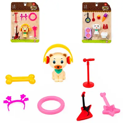 KIT PET COM CACHORRO + ACESSORIOS VIDA DOS PETS