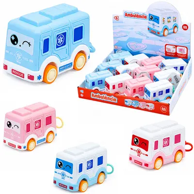 AMBULANCIA A CORDA COM LUZ ARK TOYS DP PLAY