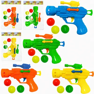PISTOLA LANCA BOLA COM 3 BOLAS