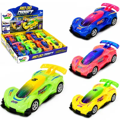 CARRO CINTILANTE A FRICCAO REI DO DRIFT TOP KIDS DP PLAY