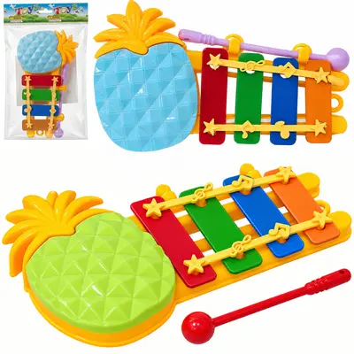 XILOFONE MUSICAL INFANTIL ABACAXI 13,5X8CM
