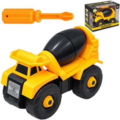 CAMINHAO BETONEIRA MONTA E DESMONTA DIDATICO COM ACESSORIO X-CELL