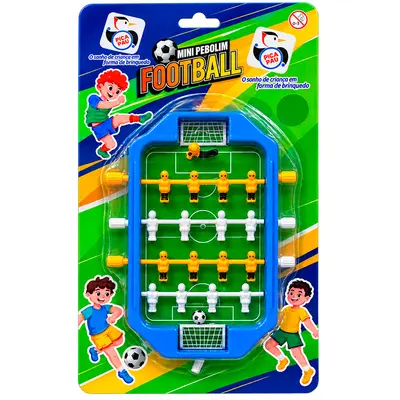 JOGO DE FUTEBOL PEBOLIM DE MESA FOOTBALL 17X12,5X2,5CM