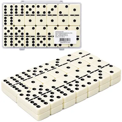 DOMINO TIPO OSSO 49X25X9MM NO ESTOJO DE PLASTICO