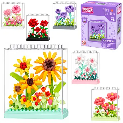 BLOCOS DE MONTAR INBLOX MINI JARDIM COM PROTECAO DE ACRILICO TLEG