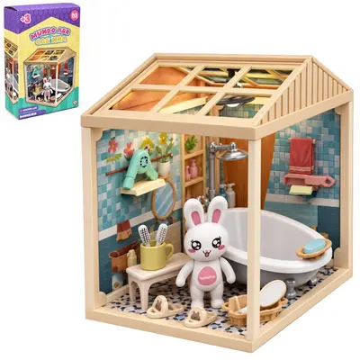 COELHO PLAYSET MUNDO ARK CASINHA COM ACESSORIOS + LUZ A BATERIA