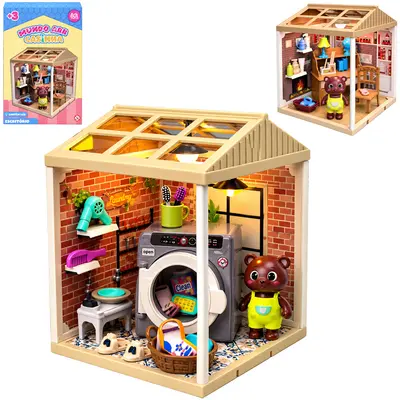 URSO PLAYSET MUNDO ARK CASINHA COM ACESSORIOS + LUZ A BATERIA