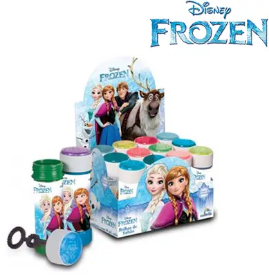 BOLHA DE SABAO FROZEN COM JOGO 60ML 11,4X3,8CM DE Ø