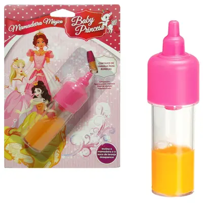 MAMADEIRA MAGICA PARA BONECA COM SUQUINHO DE LARANJA