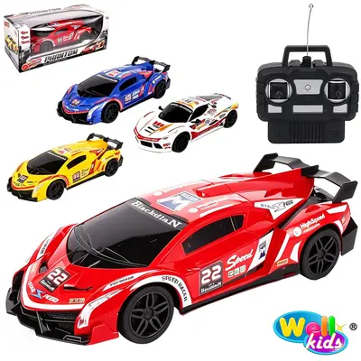 CARRO COM CONTROLE REMOTO SEM FIO PHANTOM POSSANTES 7 FUNCOES COM LUZ A PILHA WELLKIDS