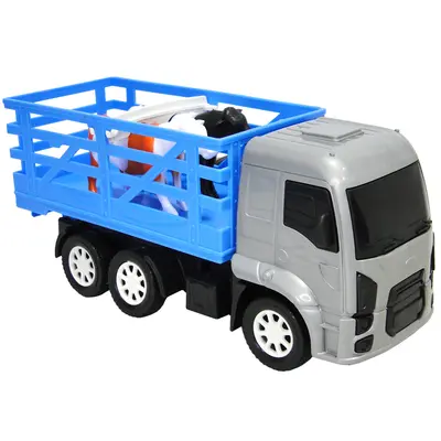 CAMINHAO BOIADEIRO RODA LIVRE COLORS COM 2 CAVALOS 24CM